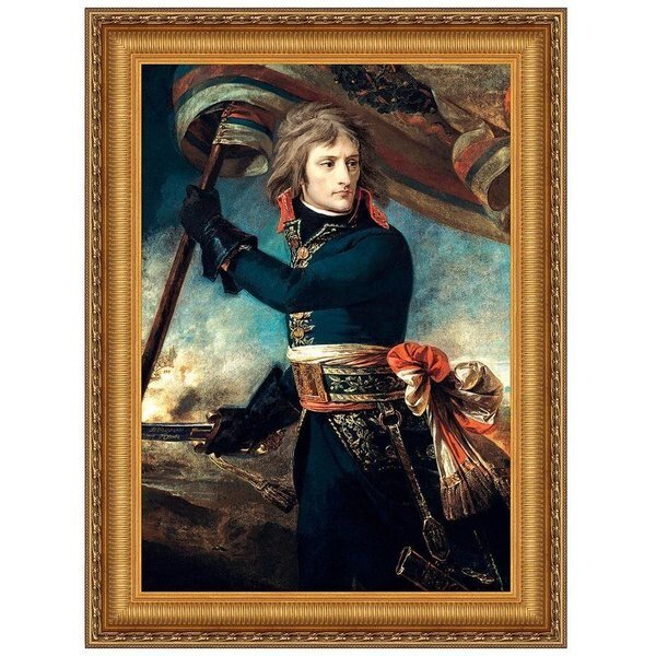 General Bonaparte on the Bridge at Arcole 17th November 1796: Canvas Replica Painting: Medium, Design Toscano, Mfr#: DA5042